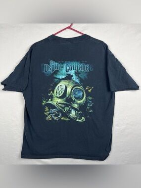 Vintage Amphibious Outfitters Depth of Courage scuba Diver T Shirt Men’s XL